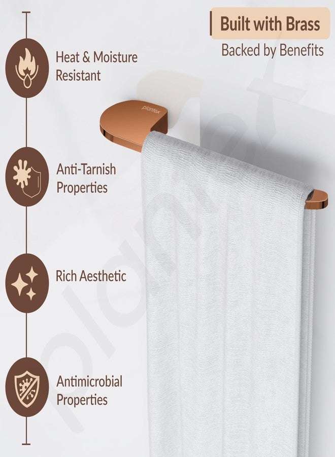Plantex Smero Brass Towel Hanger for Wash Basin/Napkin Holder for Bathroom/Towel Ring/Towel Holder/Bathroom Accessories (Smart - PVD Rose Gold Finish) - Image 4